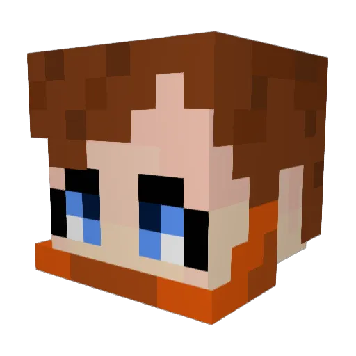 MikeyHurley Minecraft avatar head, 3D render