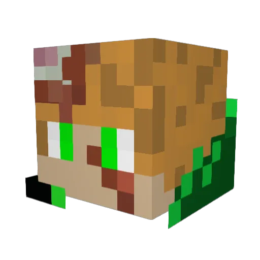 MikeyLLP Minecraft avatar head, 3D render