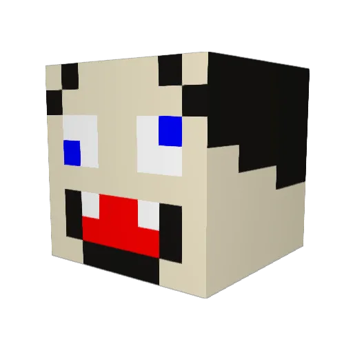 MikeyNikee Minecraft avatar head, 3D render
