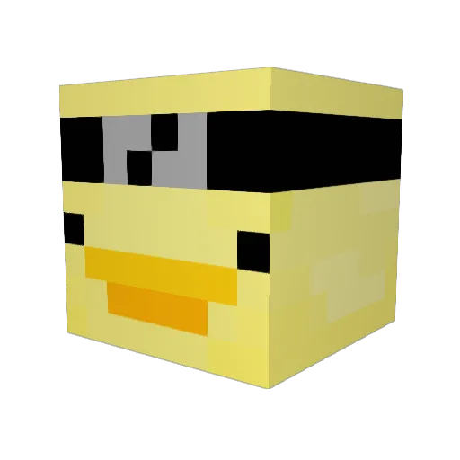 MikeyPew Minecraft avatar head, 3D render