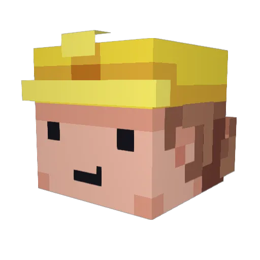 MikeyTheBuilder Minecraft avatar head, 3D render