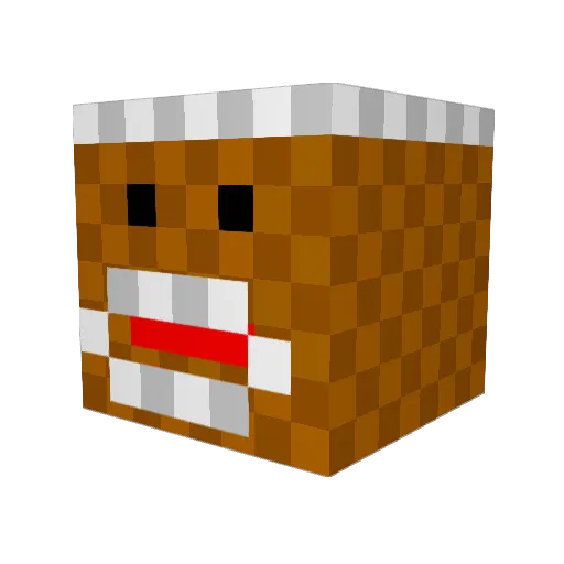 MikeyTickles Minecraft avatar head, 3D render