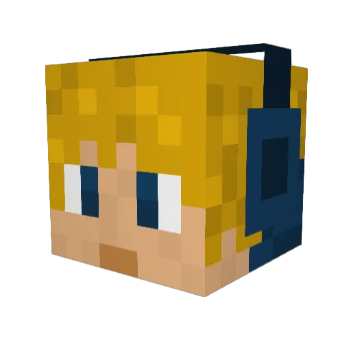 Mikey_69_ Minecraft avatar head, 3D render