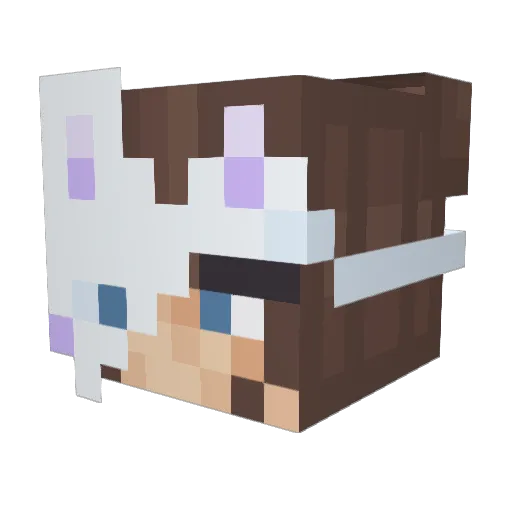 Mikey_Angelo_ Minecraft avatar head, 3D render