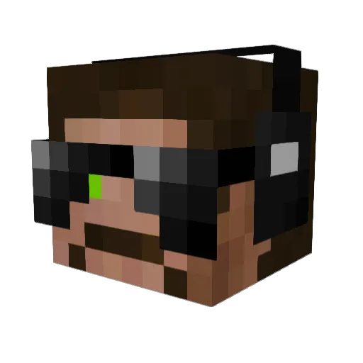 Mikey_Loboto Minecraft avatar head, 3D render