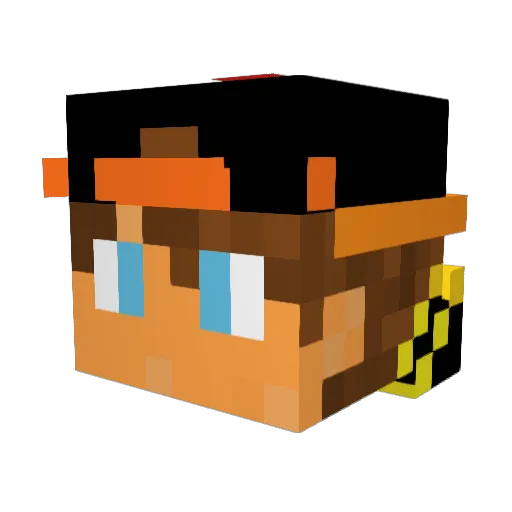 Mikey_Plays2 Minecraft avatar head, 3D render