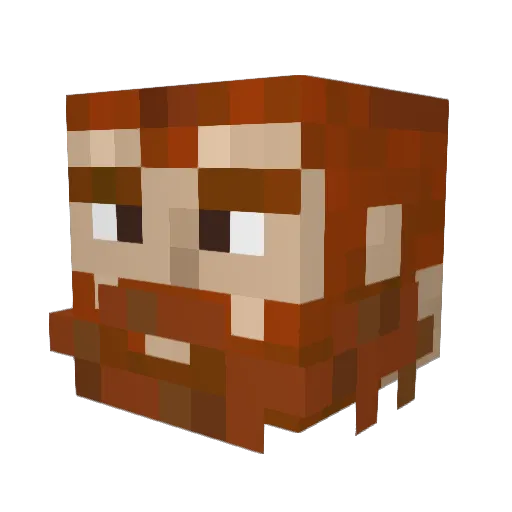 Mikeylap1key Minecraft avatar head, 3D render