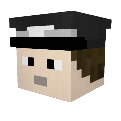 Mikeym2006 Minecraft avatar head, 3D render