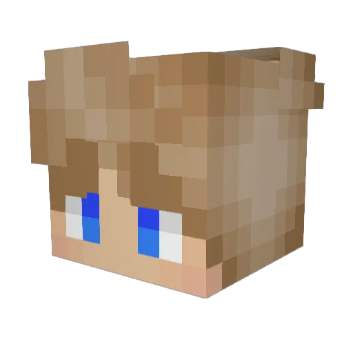 Mikezk Minecraft avatar head, 3D render