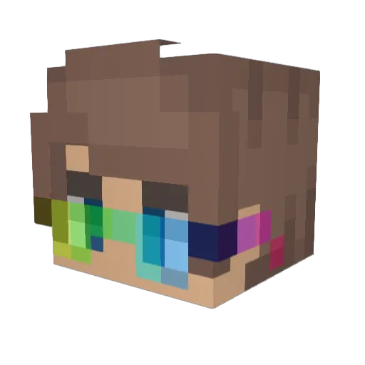 Mikgreg Minecraft avatar head, 3D render