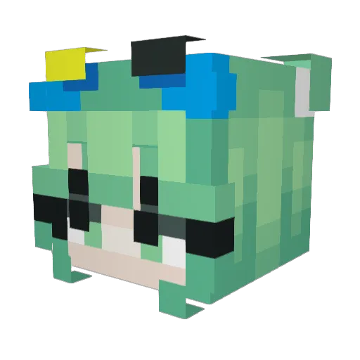 Mikhail0v Minecraft avatar head, 3D render