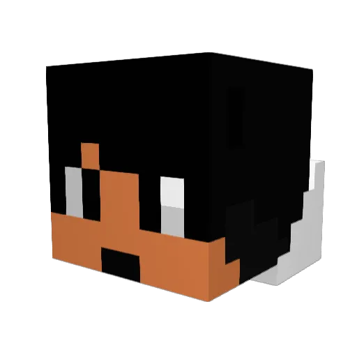 Mikhil_ Minecraft avatar head, 3D render