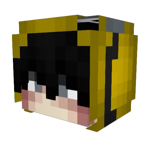 Miki3091 Minecraft avatar head, 3D render