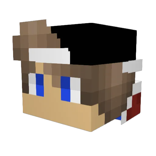 MikiCric04 Minecraft avatar head, 3D render
