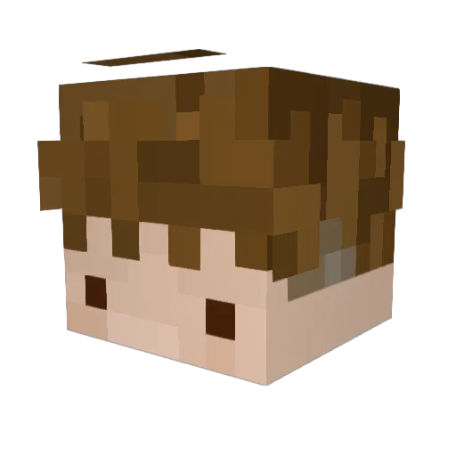 MikiDr Minecraft avatar head, 3D render