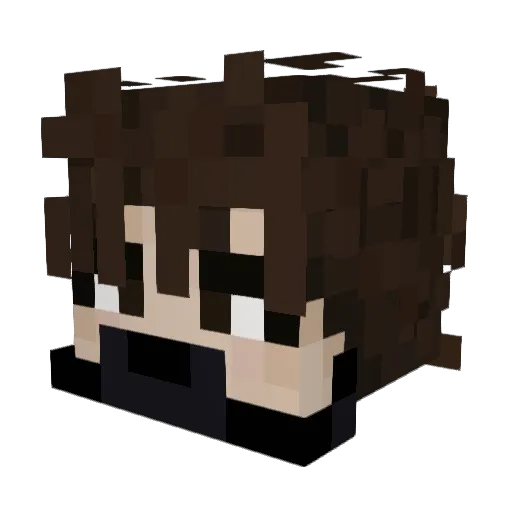 MikiJani Minecraft avatar head, 3D render