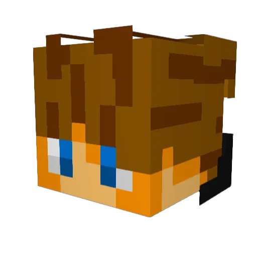 MikiMikusYT Minecraft avatar head, 3D render