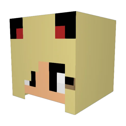 MikiP20 Minecraft avatar head, 3D render