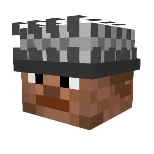 MikiTrasi Minecraft avatar head, 3D render