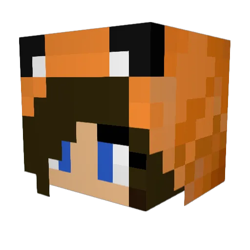Miki_Kay Minecraft avatar head, 3D render