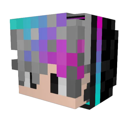 Miki_Maxa Minecraft avatar head, 3D render