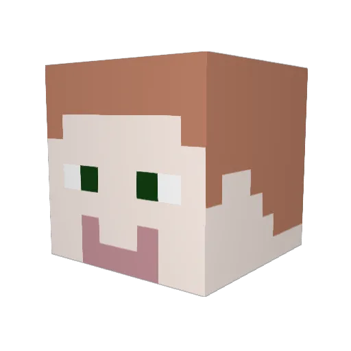 Miki_Tuz Minecraft avatar head, 3D render