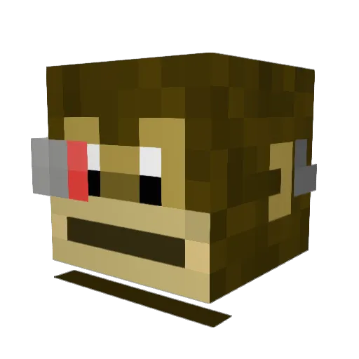 Miki_mat Minecraft avatar head, 3D render
