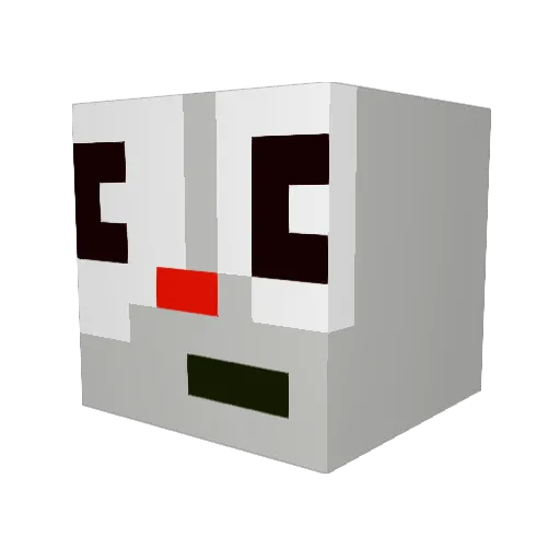 Mikimooo Minecraft avatar head, 3D render