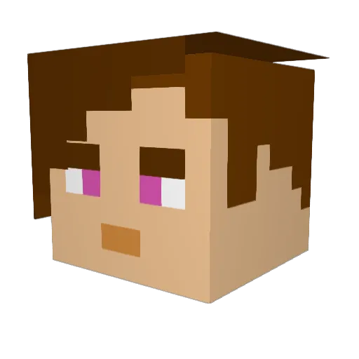 MikinDaVikin Minecraft avatar head, 3D render