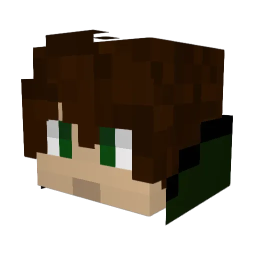 Miking001 Minecraft avatar head, 3D render
