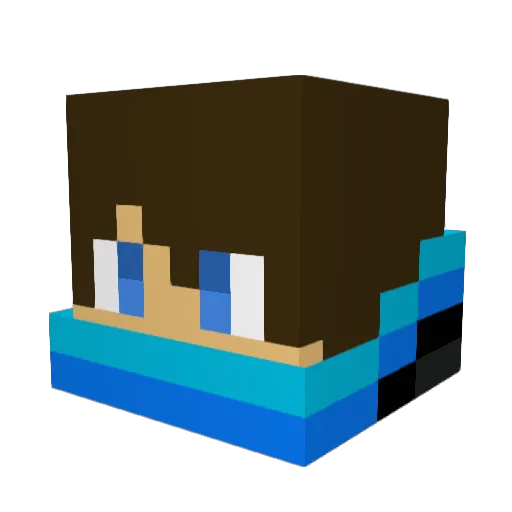Mikingho Minecraft avatar head, 3D render
