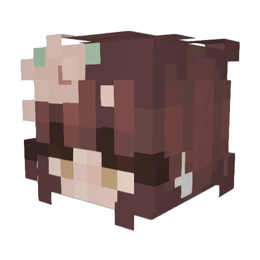 Mikio133 Minecraft avatar head, 3D render