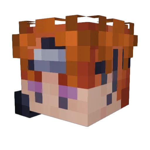 Mikio_Minori Minecraft avatar head, 3D render