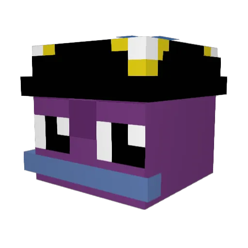 Mikisoi Minecraft avatar head, 3D render