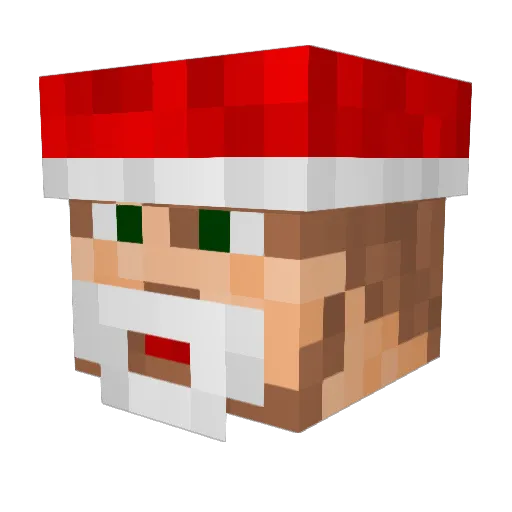 Mikitman Minecraft avatar head, 3D render