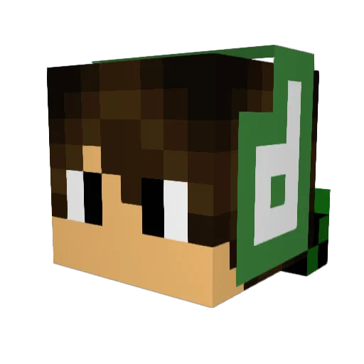 Mikkel0609 Minecraft avatar head, 3D render
