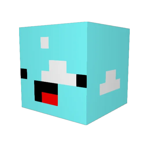 Mikkeldc Minecraft avatar head, 3D render