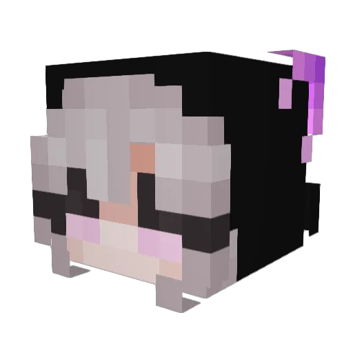 Mikkellisbeth2 Minecraft avatar head, 3D render