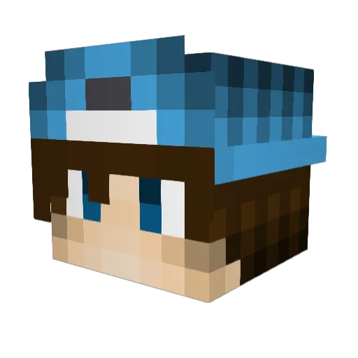 Mikkey228 Minecraft avatar head, 3D render