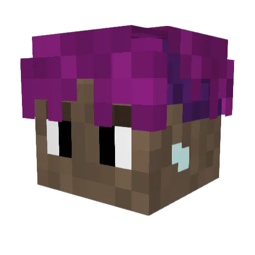 Mikkh Minecraft avatar head, 3D render