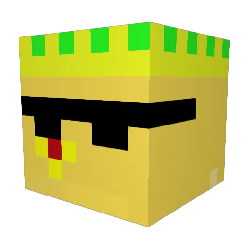 Mikki_Boss Minecraft avatar head, 3D render