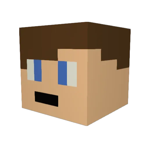 Mikkis03 Minecraft avatar head, 3D render