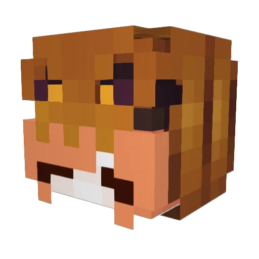Mikko9 Minecraft avatar head, 3D render