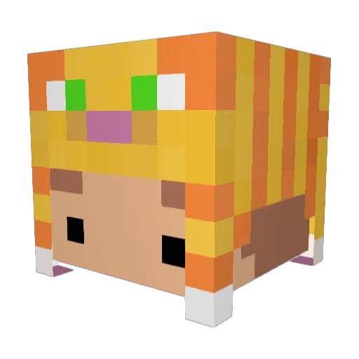 Mikkuni Minecraft avatar head, 3D render