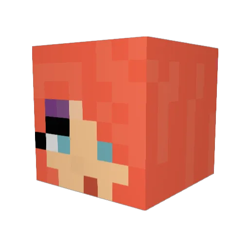 MikkyTee Minecraft avatar head, 3D render