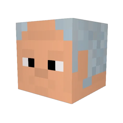 Miklasiak Minecraft avatar head, 3D render