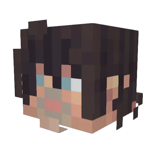 Miklomik Minecraft avatar head, 3D render