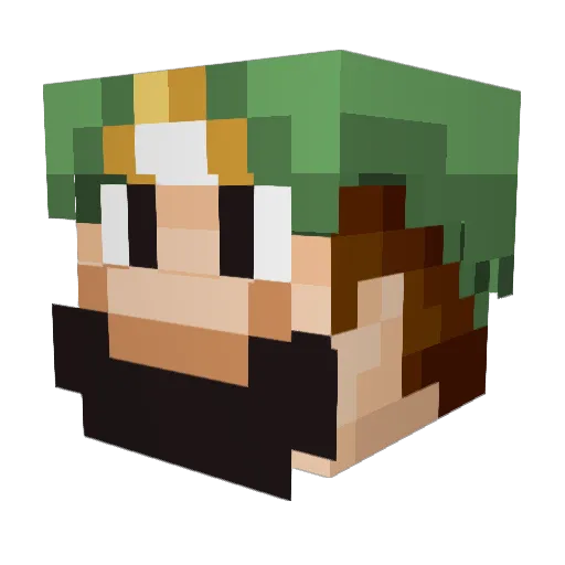 MiklosPlays4 Minecraft avatar head, 3D render