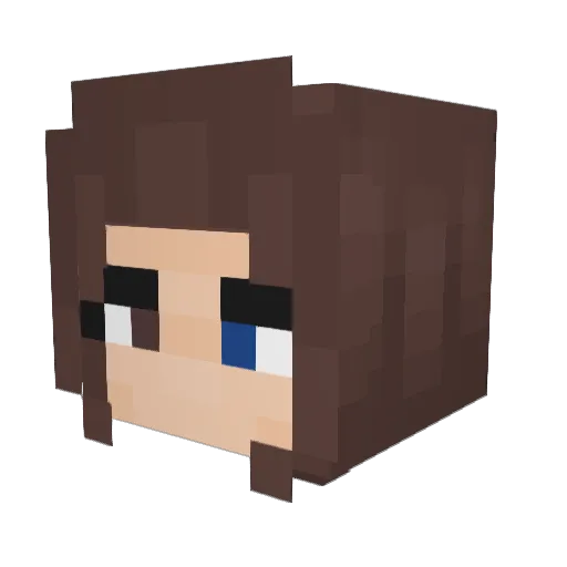 Miko0322 Minecraft avatar head, 3D render