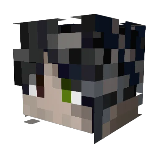 Miko1logia Minecraft avatar head, 3D render